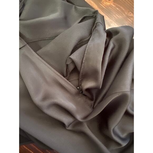 Abercrombie&Fitch Y2K Silky Angle Sleeve Jumpsuit Belt XS Navy Day to Night Glam - Picture 8 of 13